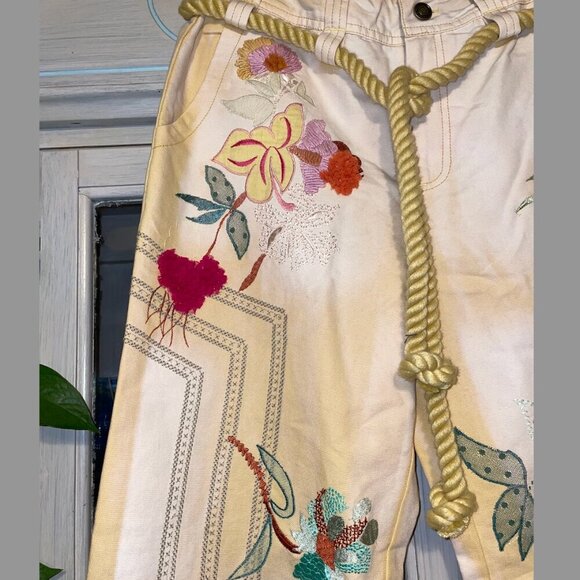 NWOT We The Free Electric Sands Embroidered Pants (Free People) - Picture 6 of 14